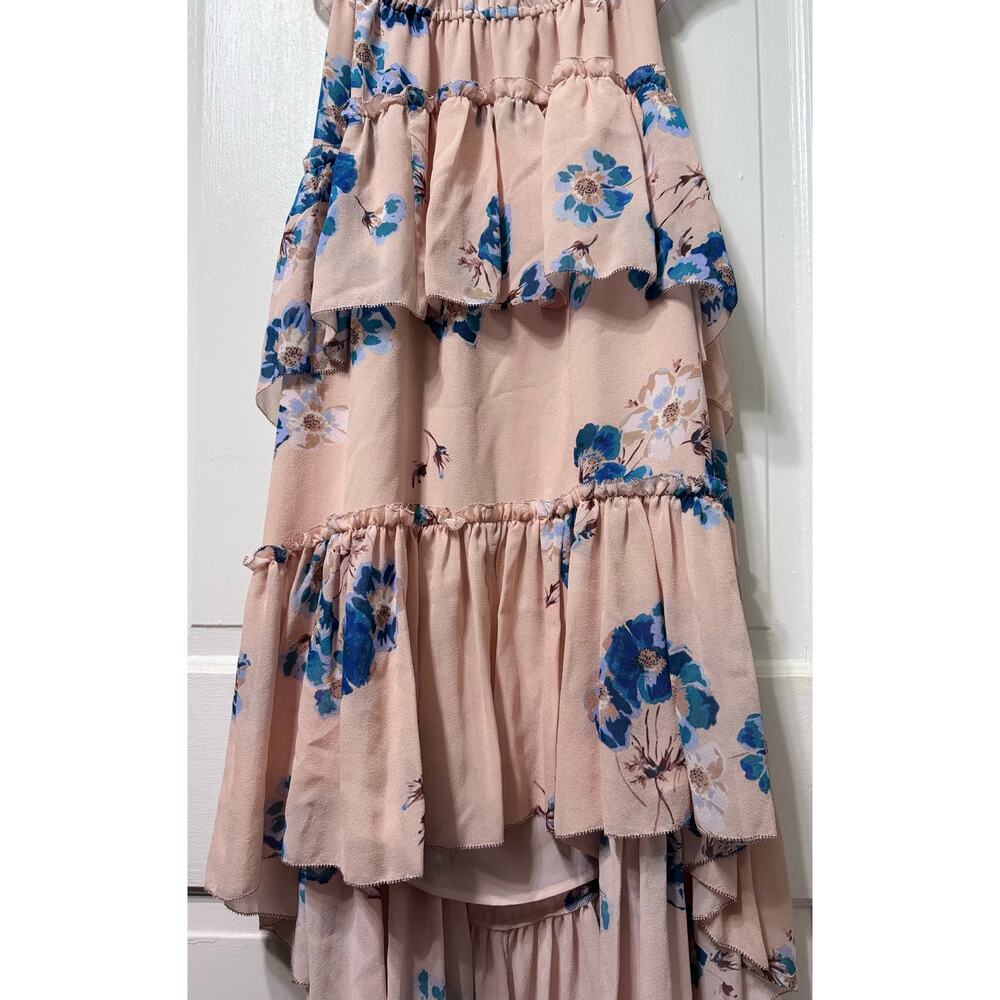 NWT Ulla Johnson Nude Floral Cold Shoulder Valentine Maxi Dress Size 4 - Picture 6 of 16